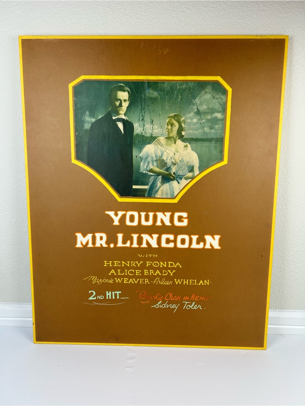 Vintage Movie Poster Young Mr. Lincoln (1939) Henry Fonda Alice Brady